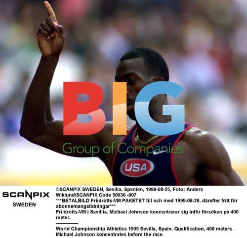 Michael Johnson at World Championships 1999