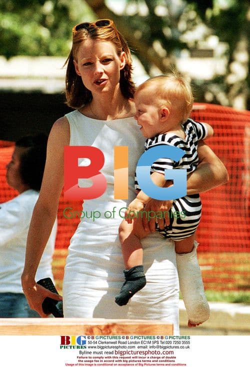 Jodie Foster and son on park outing