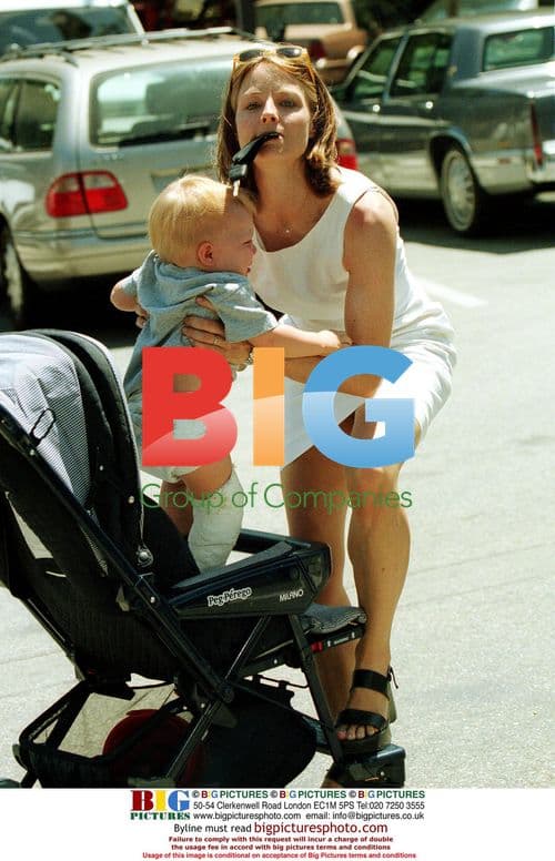 Jodie Foster and Son on Park Outing