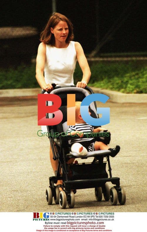 Jodie Foster and Son on Park Outing