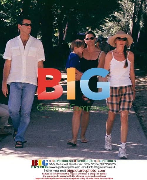 Pierce Brosnan with family in Madrid