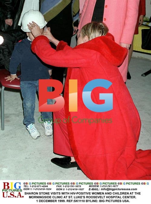 Sharon Stone visits HIV-positive women and children