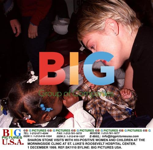 Sharon Stone Visits HIV Clinic