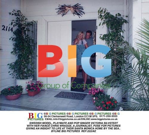 Victoria Silvstedt and Chris Wragge at Santa Monica Home