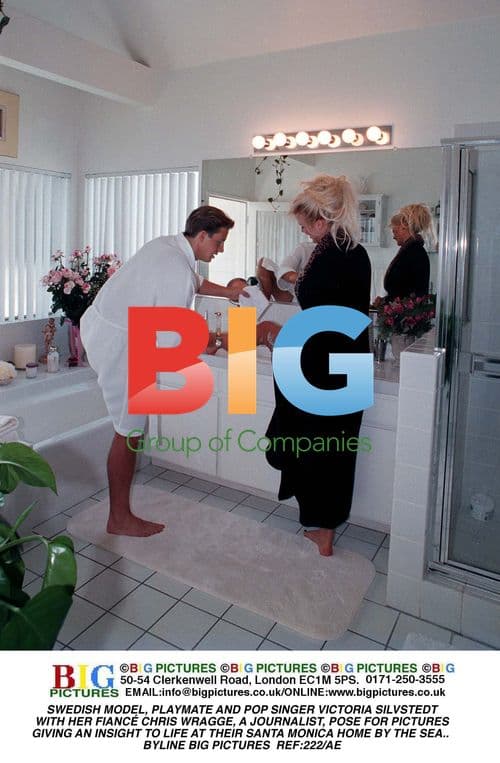 Victoria Silvstedt and Chris Wragge at Santa Monica Home