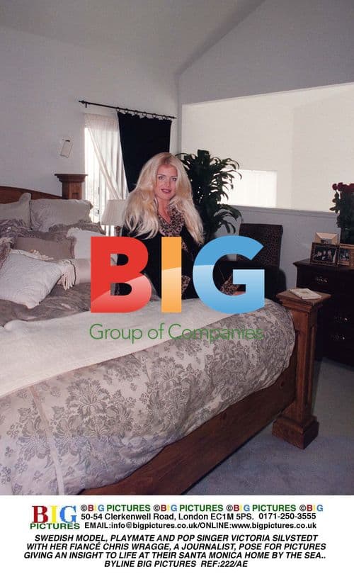 Victoria Silvstedt and Chris Wragge at home in Santa Monica