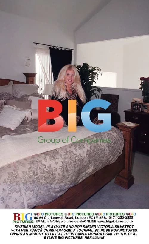 Victoria Silvstedt and Chris Wragge at home in Santa Monica