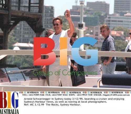 ARNOLD SCHWARZENEGGER IN SYDNEY 3/12/99