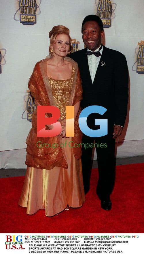 Pele and Wife at Sports Illustrated Awards