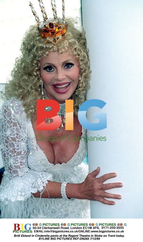 Britt Ekland in Cinderella Panto