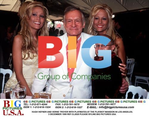 Hugh Hefner and Verne Troyer with Playmates