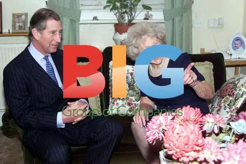 Prince Charles chats with Violet Johansen