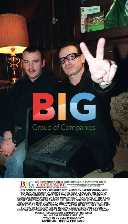 U2's Bono Reunited with Stolen Laptop