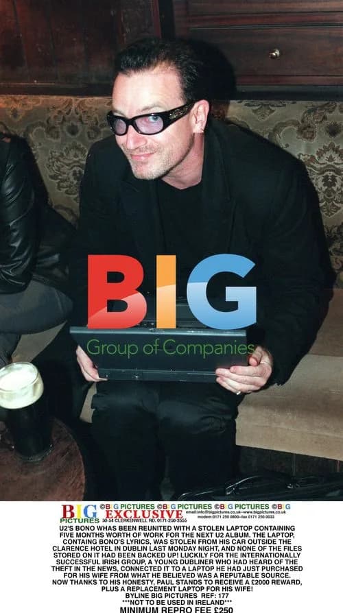 U2's Bono Reunited with Stolen Laptop