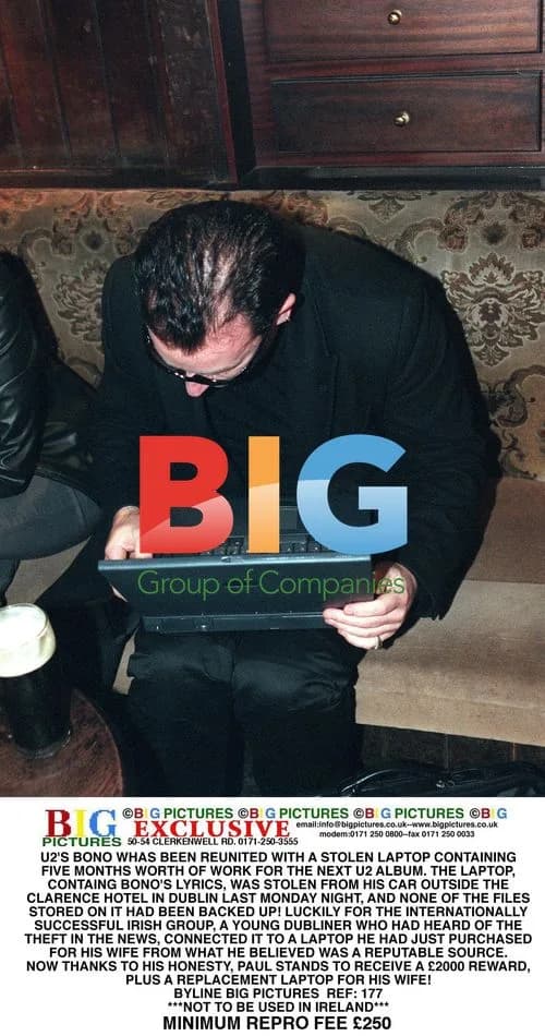 U2's Bono Reunited with Stolen Laptop