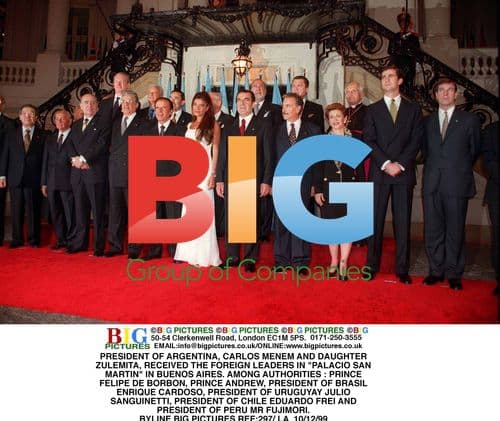 President Menem and Daughter Zulemita Receive Foreign Leaders