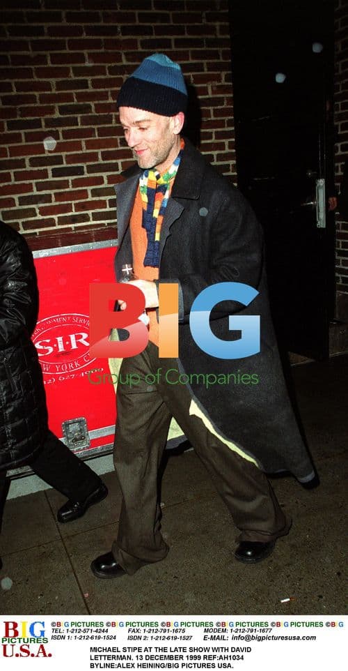 MICHAEL STIPE AT THE LATE SHOW
