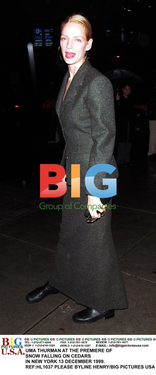 Uma Thurman at Snow Falling on Cedars Premiere