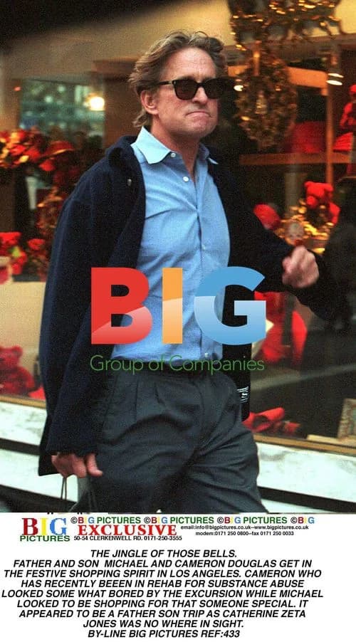 Michael and Cameron Douglas Christmas Shopping
