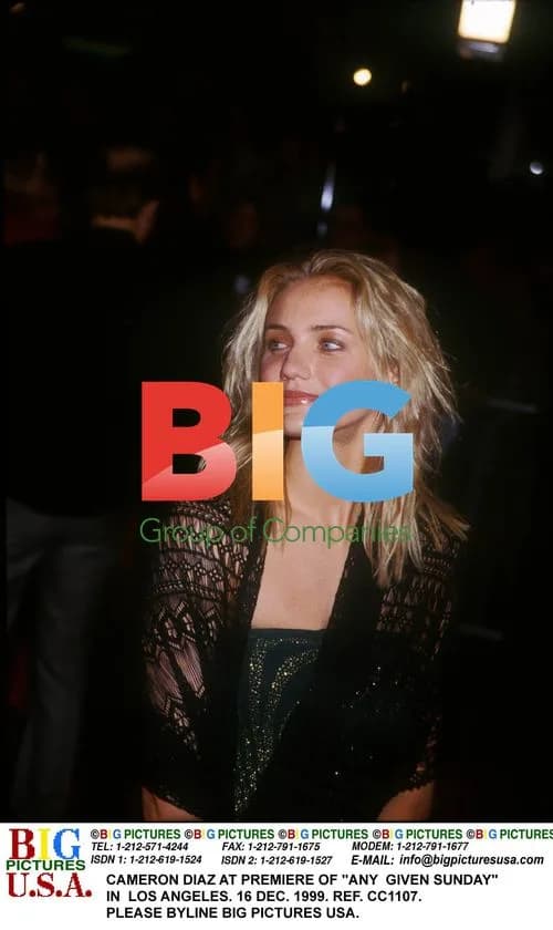 Cameron Diaz at "Any Given Sunday" premiere