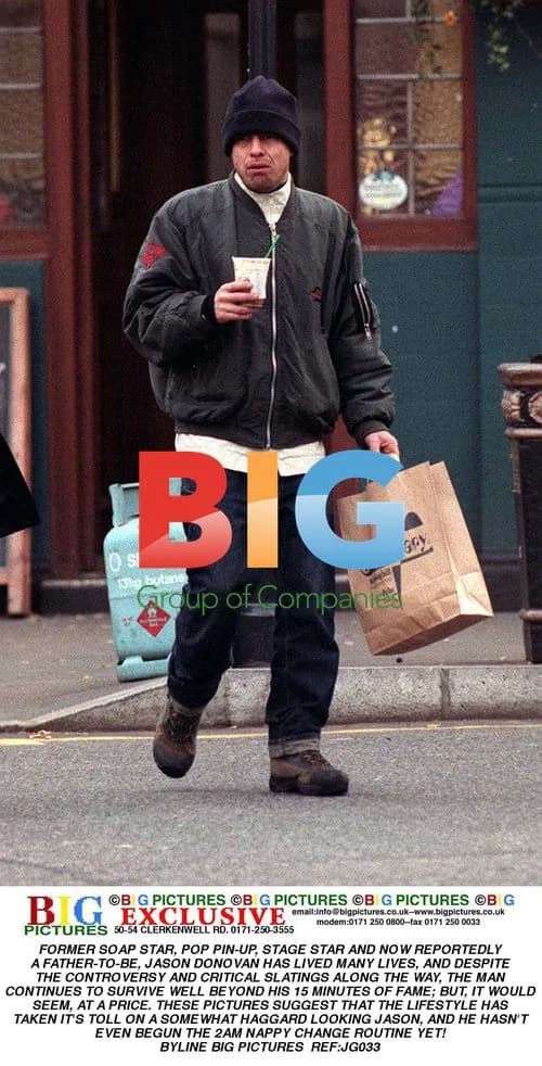 Jason Donovan Spotted Carrying Bags