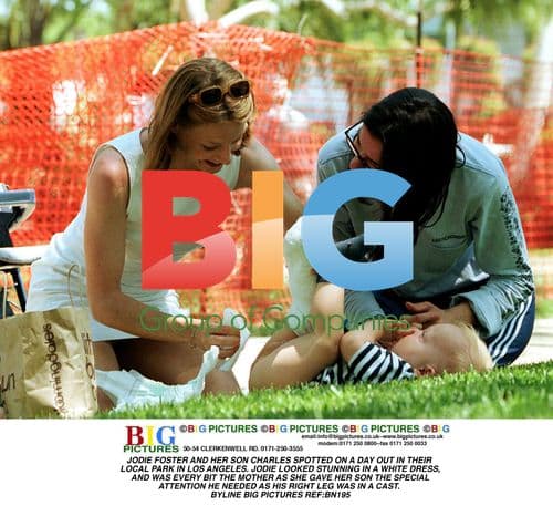 Jodie Foster and Son in LA Park