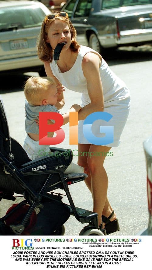 Jodie Foster and son in LA park