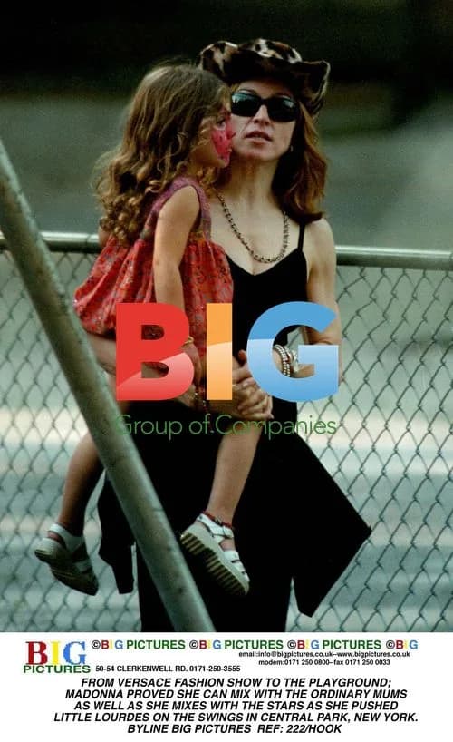 Madonna With Daughter Lourdes in Central Park