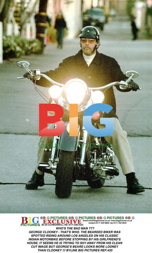 George Clooney Spotted on Motorbike