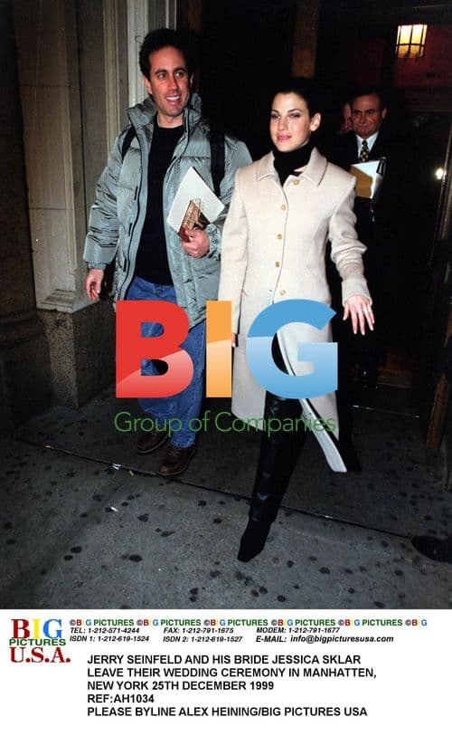 Jerry Seinfeld and Jessica Sklar Wedding Departure
