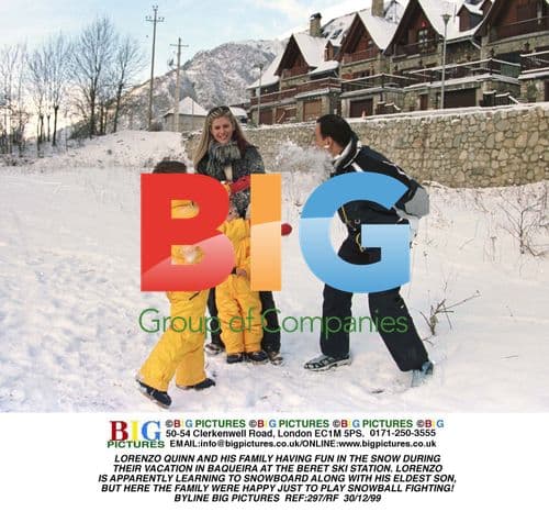 Lorenzo Quinn and Family Fun in the Snow