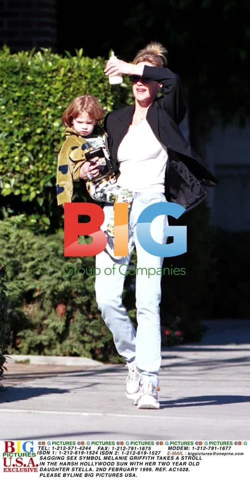 Melanie Griffith takes daughter Stella for a walk