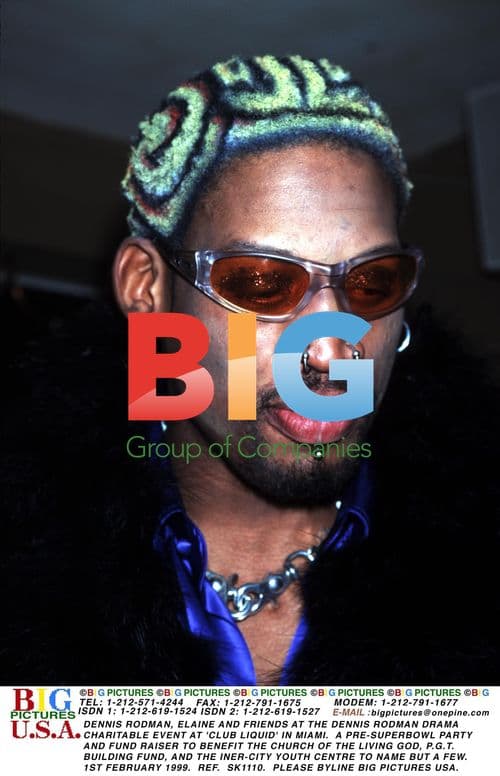 DENNIS RODMAN and ELAINE at DRAMA CHARITY EVENT