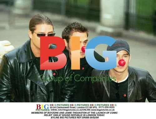 Boyzone and Jamie Theakston at Comic Relief launch