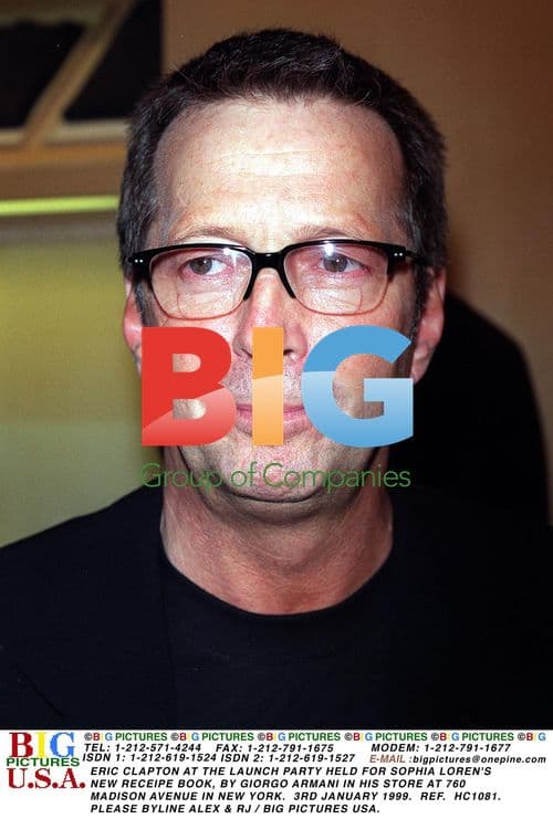 Eric Clapton at Sophia Loren Book Launch