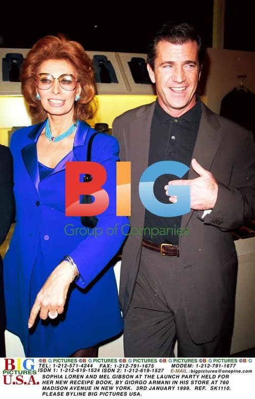 Sophia Loren and Mel Gibson at Book Launch