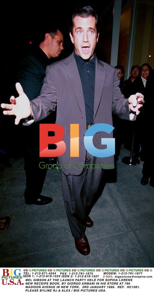 Mel Gibson and Sophia Loren at Launch Party