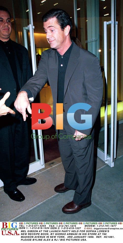 Mel Gibson at Sophia Loren's Book Launch