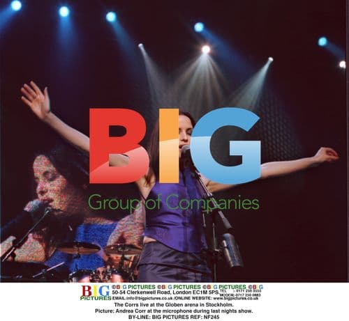 Andrea Corr performs at Globen arena in Stockholm