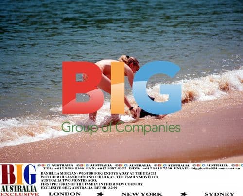 Daniella Morgan and family enjoy beach day in Australia