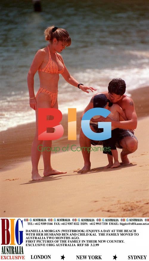 Daniella Morgan enjoys beach day with family in Australia