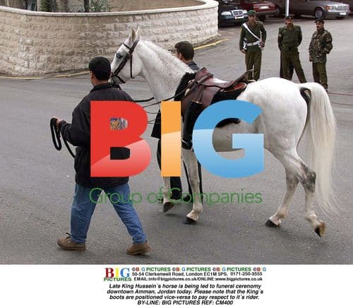 King Hussein's horse at funeral in Amman, Jordan