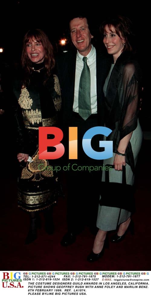 Geoffrey Rush and Costume Designers at Awards