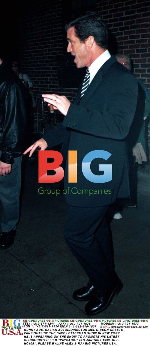 Mel Gibson Promotes 'Payback' on Letterman