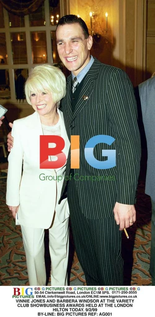 Vinnie Jones and Barbera Windsor at Variety Club Awards