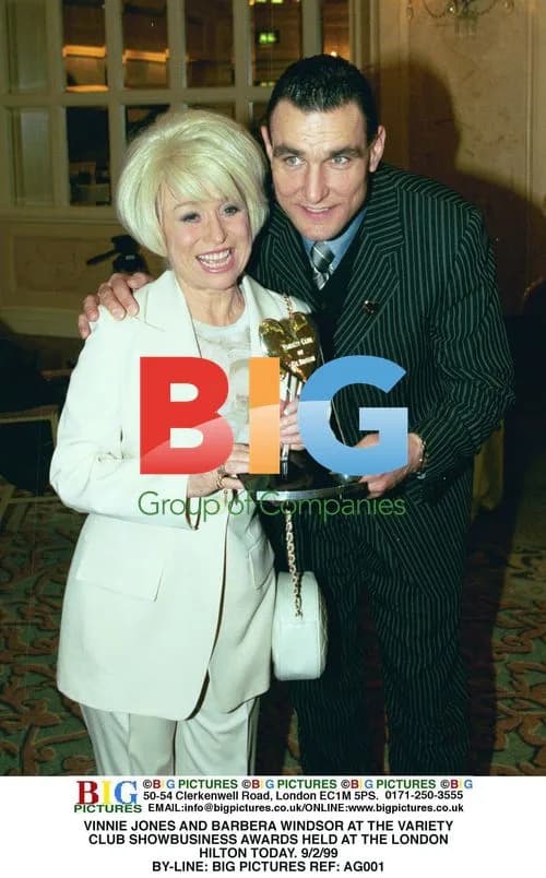 Vinnie Jones and Barbera Windsor at Variety Club Awards
