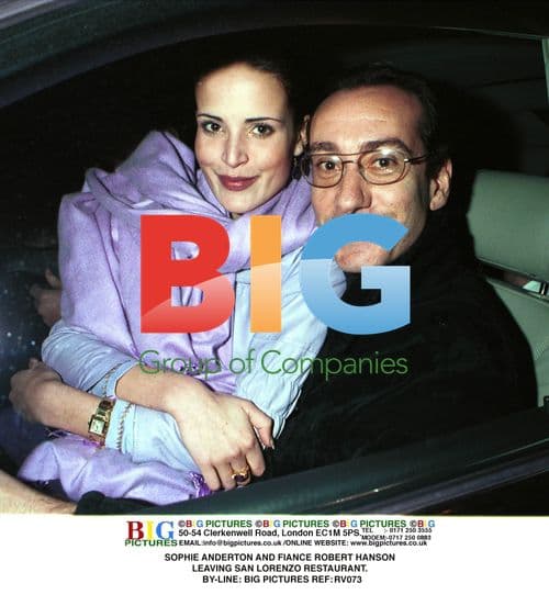 SOPHIE ANDERTON AND FIANCE ROBERT HANSON LEAVING SAN LORENZO