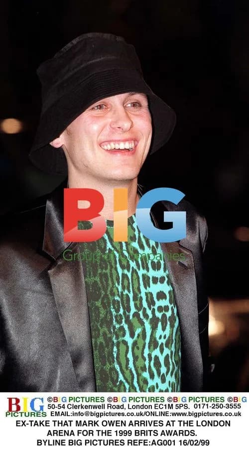 Mark Owen Arrives at 1999 BRITS Awards
