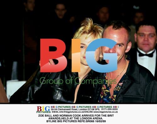 Zoe Ball and Norman Cook arrive at the Brits