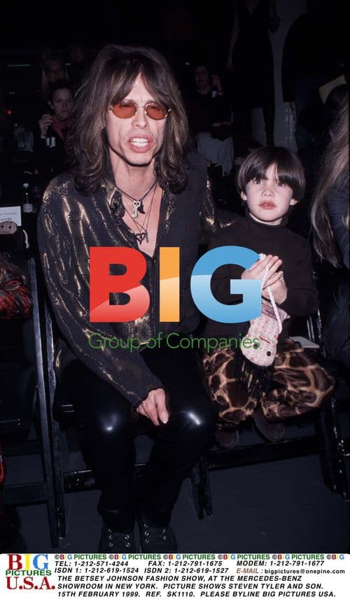 Steven Tyler and son at Betsey Johnson show